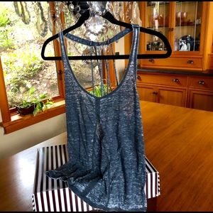 Distressed Steve M sexy peephole athletic top